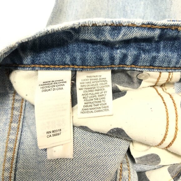 3/$25 ❥Lucky Brand 100% Cotton Bridgette Capri 4/27 Lightwash Straight-Leg Jeans - Picture 9 of 10
